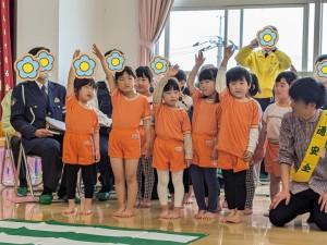 春の交通安全教室がありました（４歳児れんげ組、５歳児さくら組）