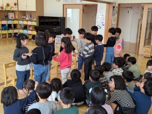３月のお誕生会がありました（３、４、５歳児クラス）