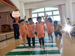 春の交通安全教室がありました（４歳児れんげ組、５歳児さくら組）