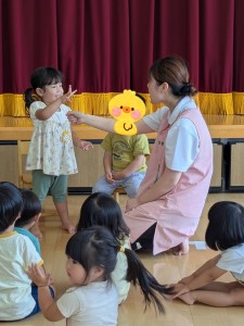 7月のお誕生会がありました（０歳・１歳・２歳）
