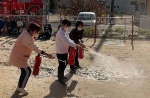 消防立ち会いの避難訓練がありました♪